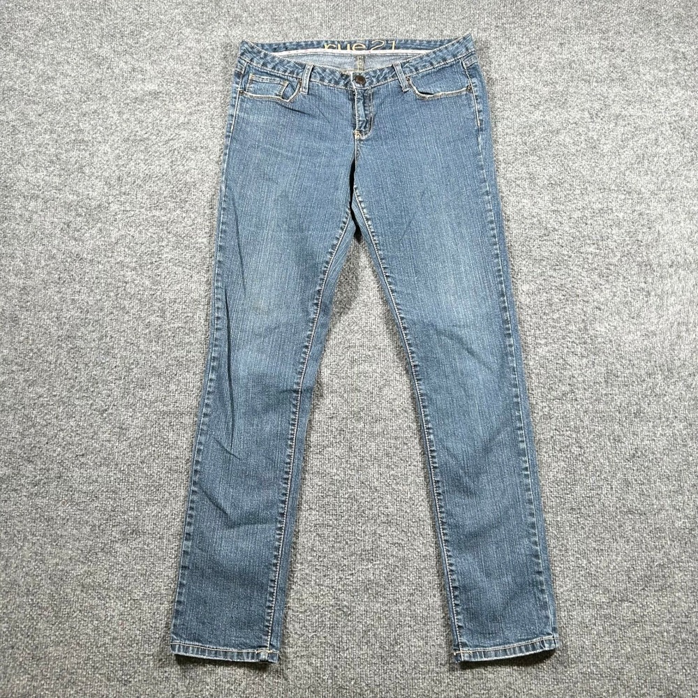 rue21 Jeans Womens Size 11/12 Blue Denim Slim Straight Leg Casual Stretch